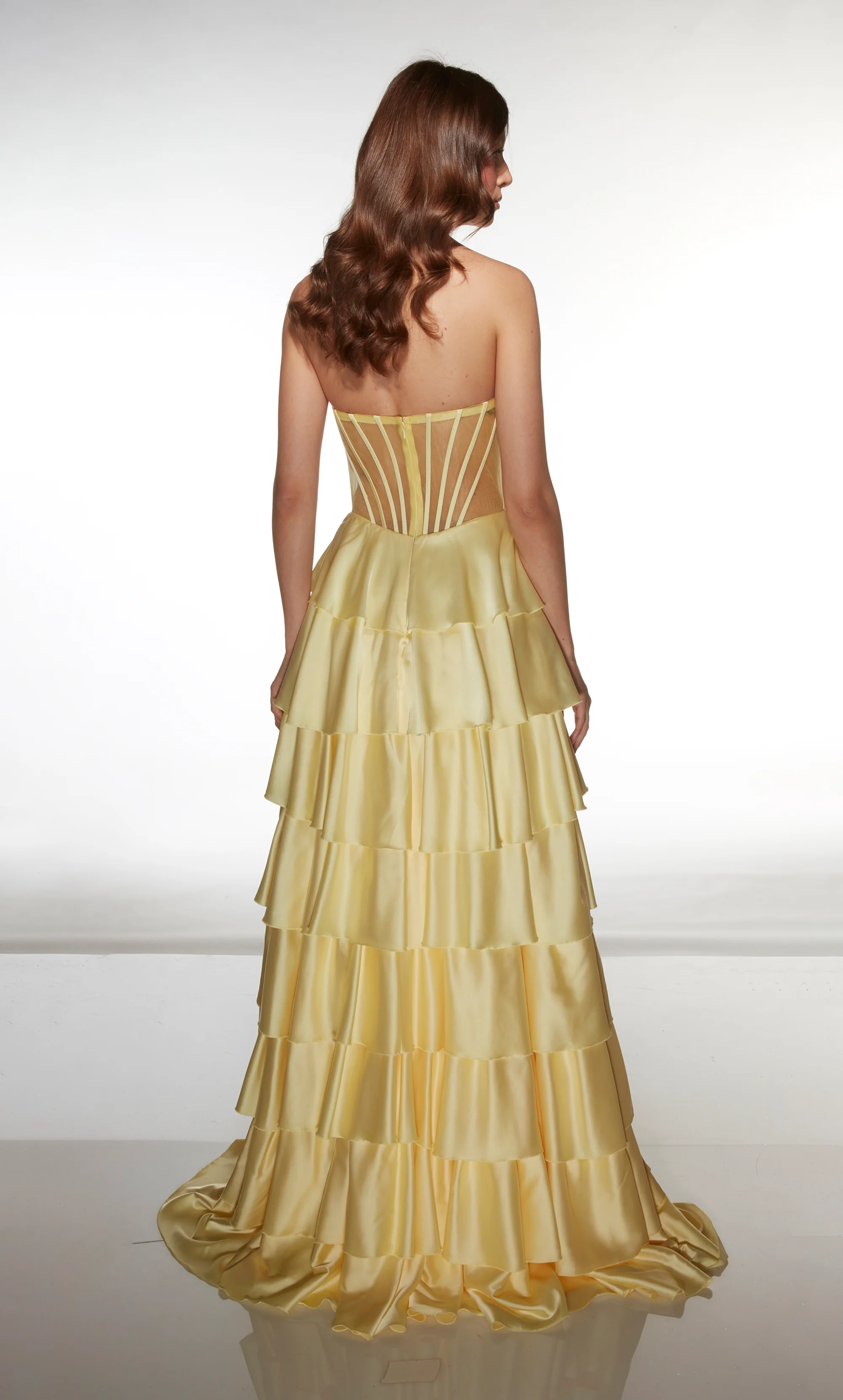 ALYCE Paris 62056 Alyce Long Cat-eye Neckline Corset A Line Dress - Image 5